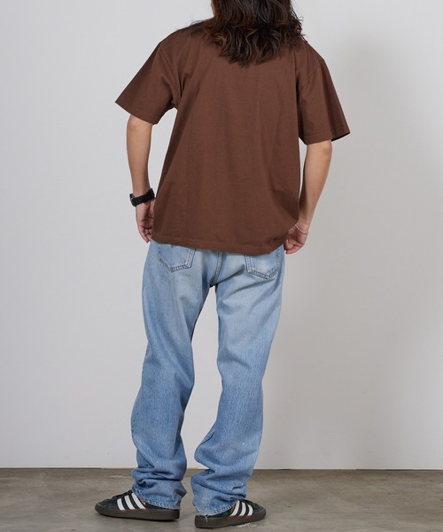 GOOD ROCK SPEED（グッドロックスピード）の「GOOD ROCK SPEED/グッドロックスピード / Disney / MickeyMouse / ピグメント加工プリントデザイン クルーネックTシャツ2026年春夏（Tシャツ/カットソー・メンズ・ホワイト/ブラウン・S/M/L）」の6枚目の写真