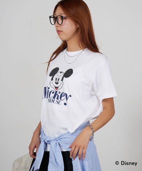 GOOD ROCK SPEED（グッドロックスピード）の「GOOD ROCK SPEED/グッドロックスピード / Disney / MickeyMouse / ピグメント加工プリントデザイン クルーネックTシャツ2026年春夏（Tシャツ/カットソー・メンズ・ホワイト/ブラウン・S/M/L）」の17枚目の写真
