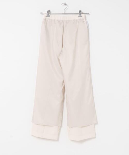 URBAN RESEARCH ROSSO WOMEN（アーバンリサーチ　ロッソ）の「DONEEYU　ダブルクロスワイドパンツ（その他パンツ・レディース・オフホワイト/ブラック・36/38）」の14枚目の写真