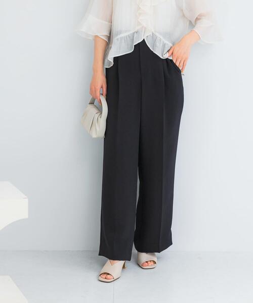 URBAN RESEARCH ROSSO WOMEN（アーバンリサーチ　ロッソ）の「DONEEYU　ダブルクロスワイドパンツ（その他パンツ・レディース・オフホワイト/ブラック・36/38）」の17枚目の写真