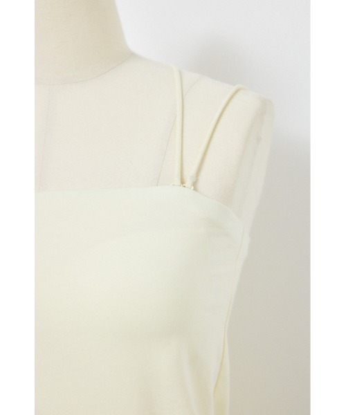 AZUL by moussy（アズールバイマウジー）の「カップ付きチューブトップ(レギュラー)（キャミソール・レディース・オフホワイト/ブラウン/ライム/ブラック・MEDIUM/SMALL）」の6枚目の写真