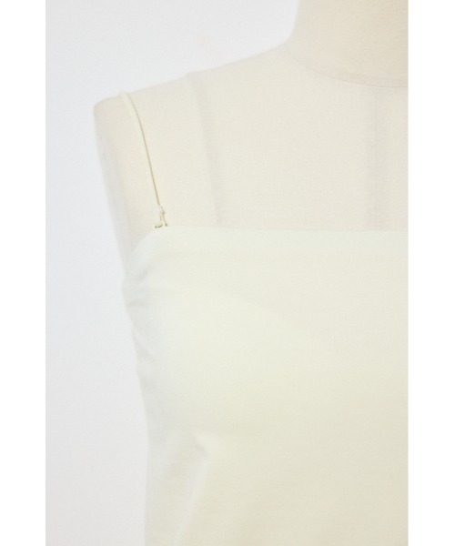 AZUL by moussy（アズールバイマウジー）の「カップ付きチューブトップ(レギュラー)（キャミソール・レディース・オフホワイト/ブラウン/ライム/ブラック・MEDIUM/SMALL）」の7枚目の写真