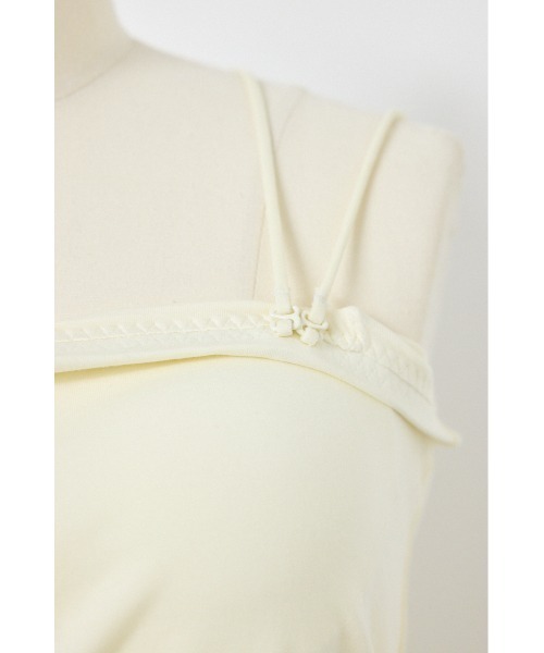 AZUL by moussy（アズールバイマウジー）の「カップ付きチューブトップ(レギュラー)（キャミソール・レディース・オフホワイト/ブラウン/ライム/ブラック・MEDIUM/SMALL）」の11枚目の写真