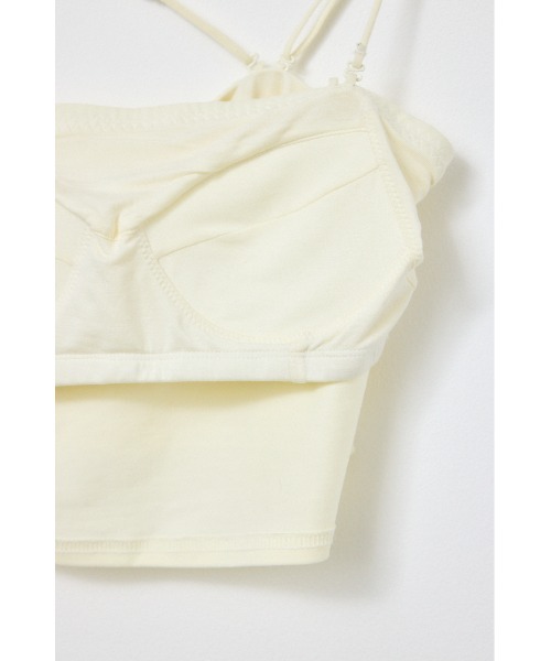 AZUL by moussy（アズールバイマウジー）の「カップ付きチューブトップ(レギュラー)（キャミソール・レディース・オフホワイト/ブラウン/ライム/ブラック・MEDIUM/SMALL）」の12枚目の写真