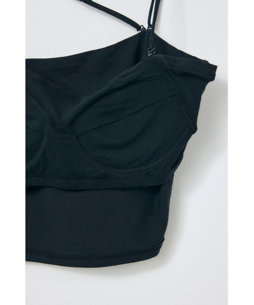 AZUL by moussy（アズールバイマウジー）の「カップ付きチューブトップ(レギュラー)（キャミソール・レディース・オフホワイト/ブラウン/ライム/ブラック・MEDIUM/SMALL）」の21枚目の写真