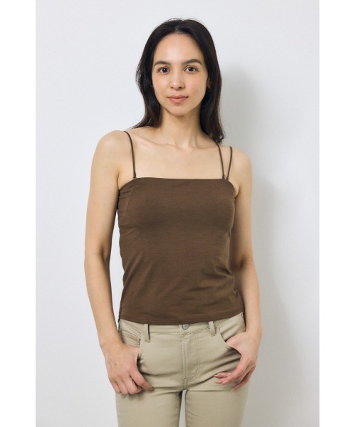 AZUL by moussy（アズールバイマウジー）の「カップ付きチューブトップ(レギュラー)（キャミソール・レディース・オフホワイト/ブラウン/ライム/ブラック・MEDIUM/SMALL）」の22枚目の写真