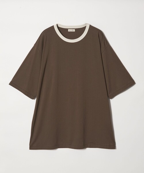 Steven Alan（スティーブンアラン）の「＜Steven Alan＞ リンガー クルーネック Tシャツ NARROW（Tシャツ/カットソー・メンズ・ダークブラウン/グレー系・XL/L/M/S）」の2枚目の写真