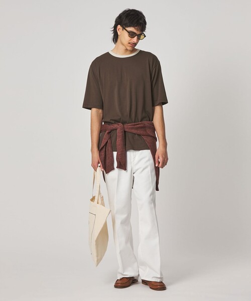 Steven Alan（スティーブンアラン）の「＜Steven Alan＞ リンガー クルーネック Tシャツ NARROW（Tシャツ/カットソー・メンズ・ダークブラウン/グレー系・XL/L/M/S）」の21枚目の写真