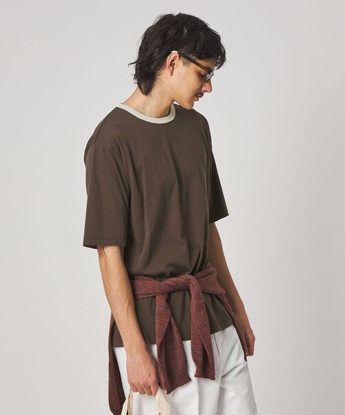Steven Alan(スティーブンアラン)の「<Steven Alan> リンガー クルーネック Tシャツ NARROW(Tシャツ/カットソー・メンズ・ダークブラウン/グレー系・XL/L/M/S)」の9枚目の写真