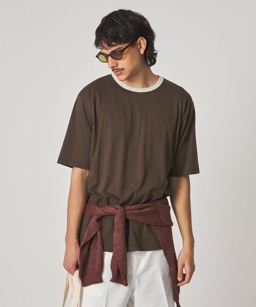 Steven Alan(スティーブンアラン)の「<Steven Alan> リンガー クルーネック Tシャツ NARROW(Tシャツ/カットソー・メンズ・ダークブラウン/グレー系・XL/L/M/S)」の11枚目の写真
