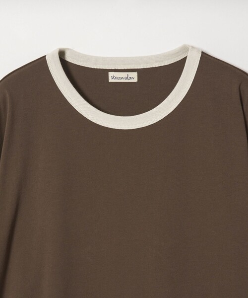 Steven Alan（スティーブンアラン）の「＜Steven Alan＞ リンガー クルーネック Tシャツ NARROW（Tシャツ/カットソー・メンズ・ダークブラウン/グレー系・XL/L/M/S）」の15枚目の写真
