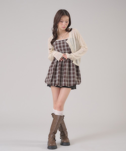 apres jour mignon(アプレジュールミニョン)の「アイレットシアーカーディガン(カーディガン/ボレロ・レディース・アイボリー/ピンク/ネイビー・フリー/LARGE)」の10枚目の写真
