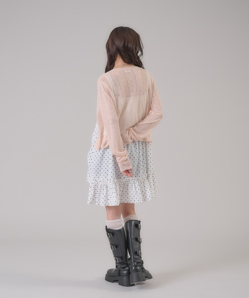 apres jour mignon(アプレジュールミニョン)の「アイレットシアーカーディガン(カーディガン/ボレロ・レディース・アイボリー/ピンク/ネイビー・フリー/LARGE)」の14枚目の写真