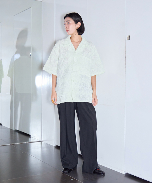 SEEALL（シーオール）の「SEEALL GENERAL PURPOSE SHIRT SAU63 SH386：シャツ（シャツ/ブラウス・レディース・グリーン・46）」の2枚目の写真