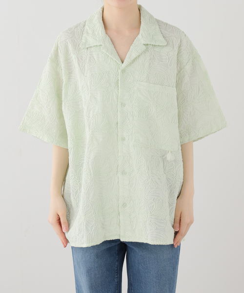 SEEALL（シーオール）の「SEEALL GENERAL PURPOSE SHIRT SAU63 SH386：シャツ（シャツ/ブラウス・レディース・グリーン・46）」の3枚目の写真