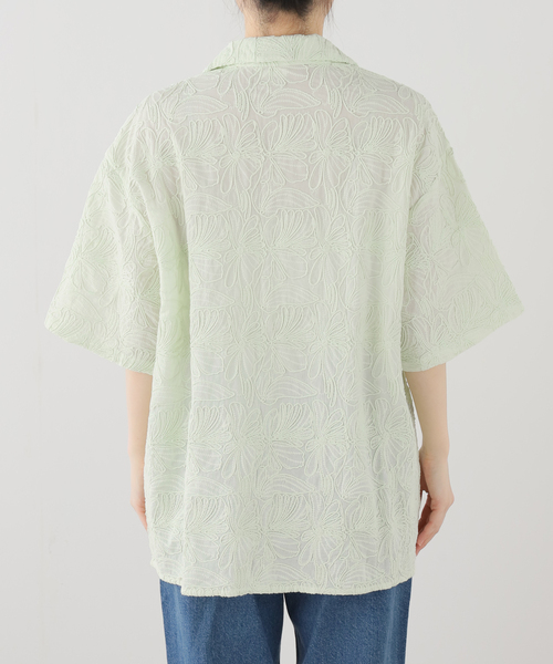 SEEALL（シーオール）の「SEEALL GENERAL PURPOSE SHIRT SAU63 SH386：シャツ（シャツ/ブラウス・レディース・グリーン・46）」の5枚目の写真