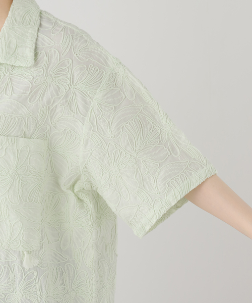 SEEALL（シーオール）の「SEEALL GENERAL PURPOSE SHIRT SAU63 SH386：シャツ（シャツ/ブラウス・レディース・グリーン・46）」の6枚目の写真