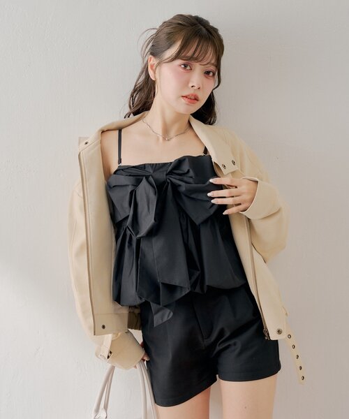 Chico(チコ)の「バルーンペプラムリボンブラウス(シャツ/ブラウス・レディース・ピンク/ホワイト/ブラック/ホワイト系その他2・FREE)」の14枚目の写真