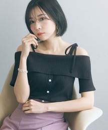オフショルダー」に該当するトップス（ビジュー）ファッション通販