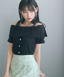 オフショルダー」に該当するトップス（ビジュー）ファッション通販