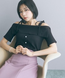 オフショルダー」に該当するトップス（ビジュー）ファッション通販