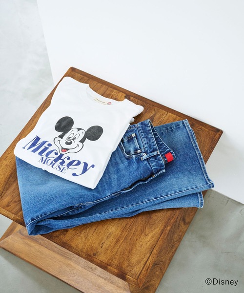 N.O.R.C(ノーク)の「【GOOD ROCK SPEED】MICKEY MOUSE / ロゴ Tシャツ(Tシャツ/カットソー・レディース・ホワイト/ブラウン・フリー)」の1枚目の写真