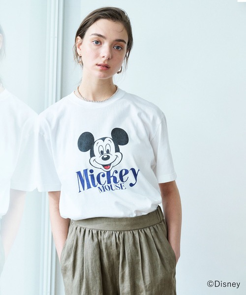 N.O.R.C(ノーク)の「【GOOD ROCK SPEED】MICKEY MOUSE / ロゴ Tシャツ(Tシャツ/カットソー・レディース・ホワイト/ブラウン・フリー)」の3枚目の写真