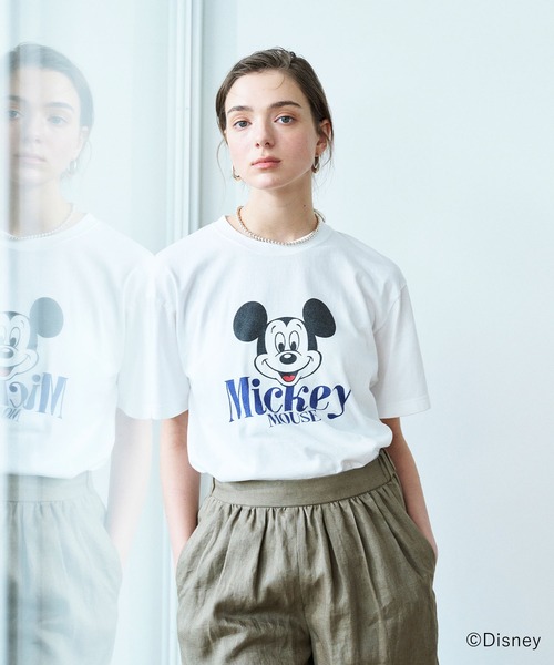 N.O.R.C(ノーク)の「【GOOD ROCK SPEED】MICKEY MOUSE / ロゴ Tシャツ(Tシャツ/カットソー・レディース・ホワイト/ブラウン・フリー)」の4枚目の写真