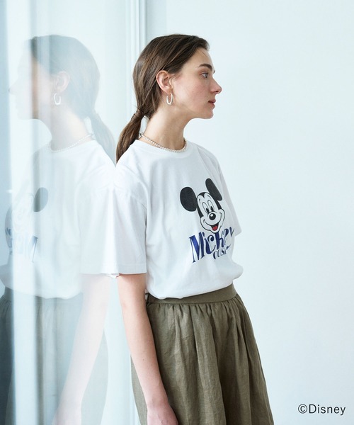 N.O.R.C(ノーク)の「【GOOD ROCK SPEED】MICKEY MOUSE / ロゴ Tシャツ(Tシャツ/カットソー・レディース・ホワイト/ブラウン・フリー)」の6枚目の写真