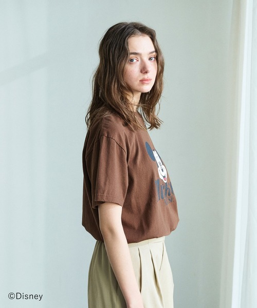 N.O.R.C(ノーク)の「【GOOD ROCK SPEED】MICKEY MOUSE / ロゴ Tシャツ(Tシャツ/カットソー・レディース・ホワイト/ブラウン・フリー)」の8枚目の写真