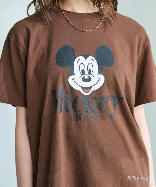 N.O.R.C(ノーク)の「【GOOD ROCK SPEED】MICKEY MOUSE / ロゴ Tシャツ(Tシャツ/カットソー・レディース・ホワイト/ブラウン・フリー)」の10枚目の写真