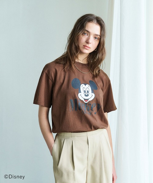 N.O.R.C(ノーク)の「【GOOD ROCK SPEED】MICKEY MOUSE / ロゴ Tシャツ(Tシャツ/カットソー・レディース・ホワイト/ブラウン・フリー)」の13枚目の写真