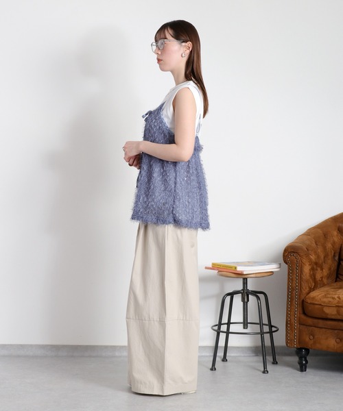 cepo(セポ)の「フリンジキャミビスチェ(シャツ/ブラウス・レディース・ブルー/カーキ・M)」の11枚目の写真