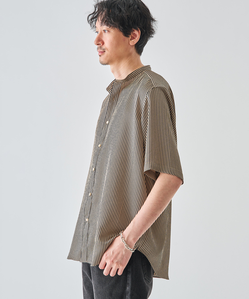 EDIFICE（エディフィス）の「パターンクリスプ ショートスリーブ バンドカラーシャツ（シャツ/ブラウス・メンズ・ベージュ/ブラック/グレー・SMALL/MEDIUM/LARGE）」の18枚目の写真