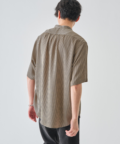 EDIFICE（エディフィス）の「パターンクリスプ ショートスリーブ バンドカラーシャツ（シャツ/ブラウス・メンズ・ベージュ/ブラック/グレー・SMALL/MEDIUM/LARGE）」の19枚目の写真