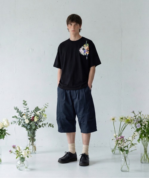 rehacer（レアセル）の「rehacer : × everglouu  Art Bloom Dolman CS/ アートブルーム ドルマン  カットソー（Tシャツ/カットソー・メンズ・ホワイト/ブラック・SMALL/X-LARGE/LARGE/MEDIUM）」の2枚目の写真