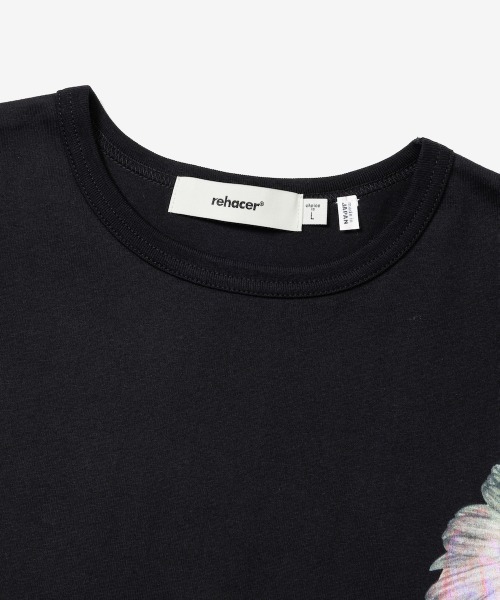 rehacer（レアセル）の「rehacer : × everglouu  Art Bloom Dolman CS/ アートブルーム ドルマン  カットソー（Tシャツ/カットソー・メンズ・ホワイト/ブラック・SMALL/X-LARGE/LARGE/MEDIUM）」の12枚目の写真