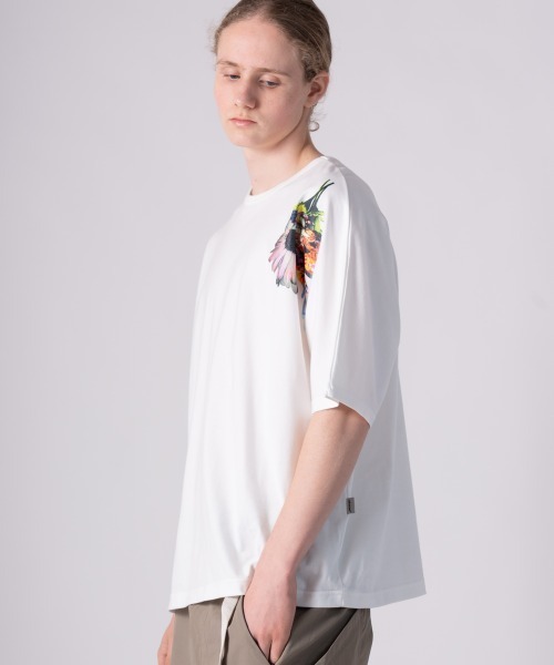 rehacer（レアセル）の「rehacer : × everglouu  Art Bloom Dolman CS/ アートブルーム ドルマン  カットソー（Tシャツ/カットソー・メンズ・ホワイト/ブラック・SMALL/X-LARGE/LARGE/MEDIUM）」の3枚目の写真
