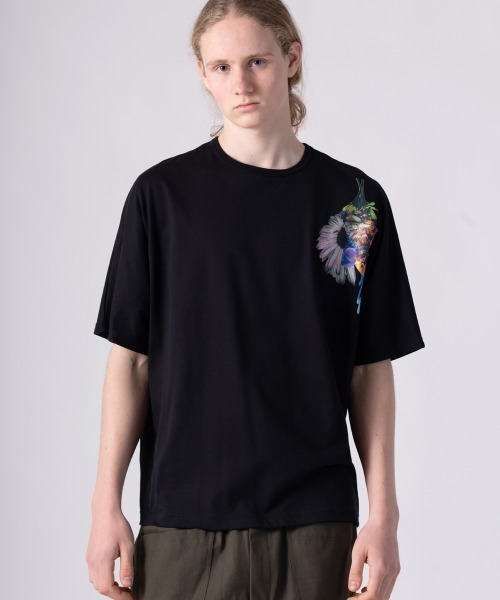 rehacer（レアセル）の「rehacer : × everglouu  Art Bloom Dolman CS/ アートブルーム ドルマン  カットソー（Tシャツ/カットソー・メンズ・ホワイト/ブラック・SMALL/X-LARGE/LARGE/MEDIUM）」の9枚目の写真