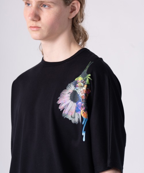 rehacer（レアセル）の「rehacer : × everglouu  Art Bloom Dolman CS/ アートブルーム ドルマン  カットソー（Tシャツ/カットソー・メンズ・ホワイト/ブラック・SMALL/X-LARGE/LARGE/MEDIUM）」の18枚目の写真