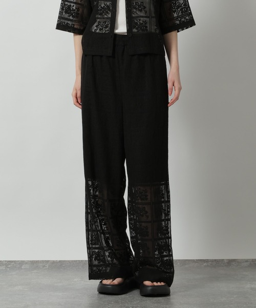 LAKOLE（ラコレ）の「ブロックレースワイドパンツ /663221（その他パンツ・レディース・アイボリー/ブラック/ラベンダー/ブラウン・FREE）」の14枚目の写真