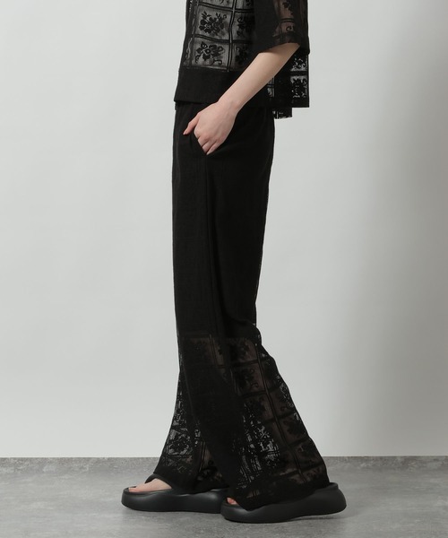 LAKOLE（ラコレ）の「ブロックレースワイドパンツ /663221（その他パンツ・レディース・アイボリー/ブラック/ラベンダー/ブラウン・FREE）」の16枚目の写真