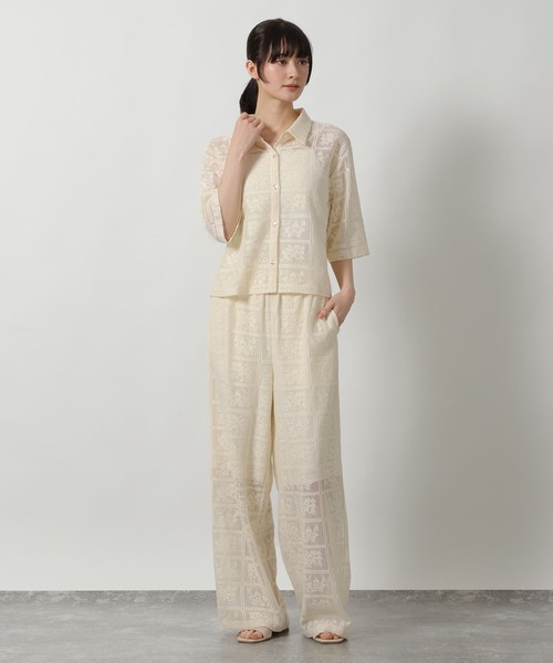 LAKOLE（ラコレ）の「ブロックレースワイドパンツ /663221（その他パンツ・レディース・アイボリー/ブラック/ラベンダー/ブラウン・FREE）」の19枚目の写真