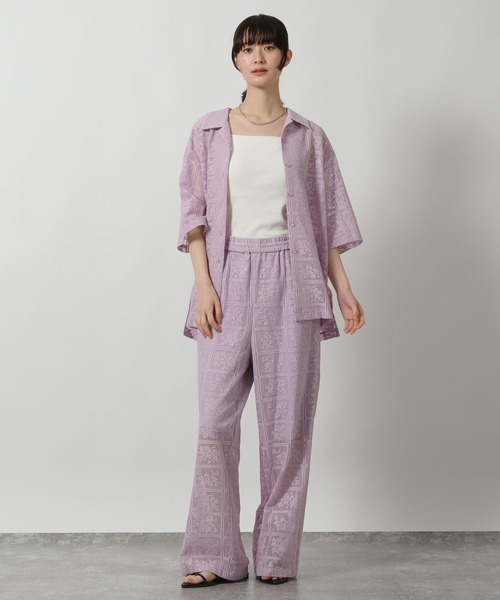 LAKOLE（ラコレ）の「ブロックレースワイドパンツ /663221（その他パンツ・レディース・アイボリー/ブラック/ラベンダー/ブラウン・FREE）」の20枚目の写真