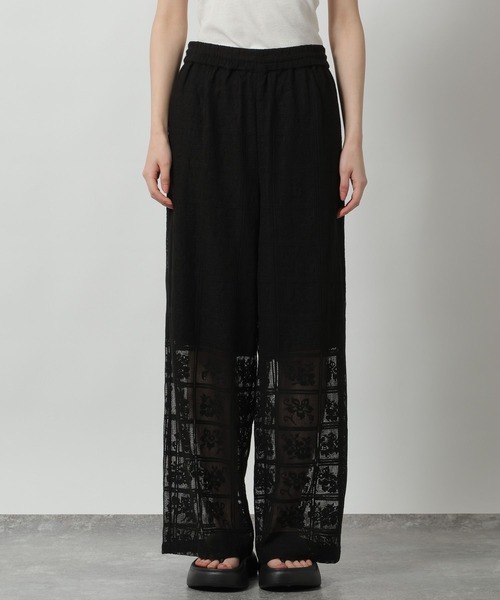LAKOLE（ラコレ）の「ブロックレースワイドパンツ /663221（その他パンツ・レディース・アイボリー/ブラック/ラベンダー/ブラウン・FREE）」の21枚目の写真
