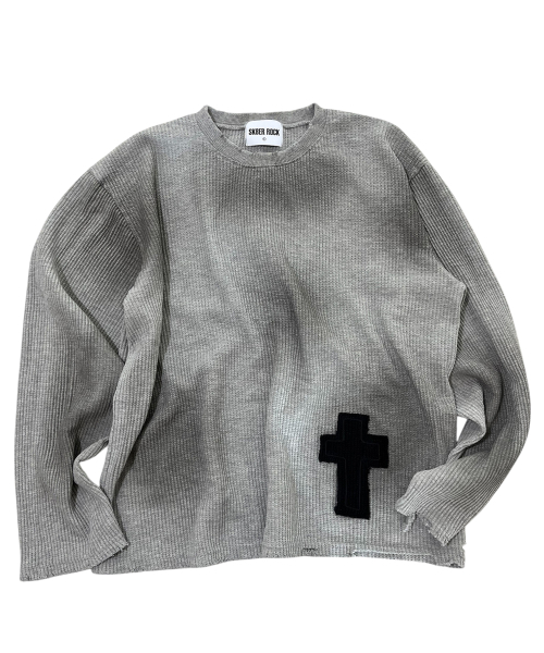 SK8ER ROCK（スケーターロック）の「Cross Painting Grunge T-Shirt ((melange gray))（Tシャツ/カットソー・レディース・その他・FREE）」の2枚目の写真