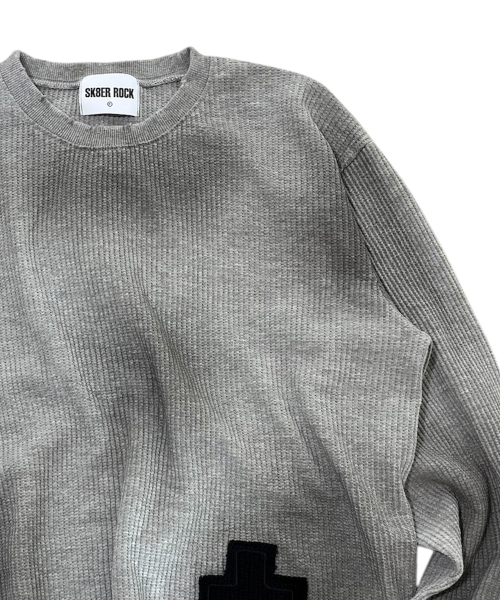 SK8ER ROCK（スケーターロック）の「Cross Painting Grunge T-Shirt ((melange gray))（Tシャツ/カットソー・レディース・その他・FREE）」の4枚目の写真