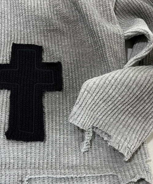 SK8ER ROCK（スケーターロック）の「Cross Painting Grunge T-Shirt ((melange gray))（Tシャツ/カットソー・レディース・その他・FREE）」の5枚目の写真