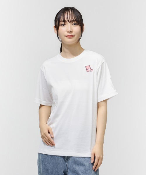 PUMA（プーマ）の「【別注】プーマ PUMA ANIMAL GRAPHIC TEE 限定コラボ（Tシャツ/カットソー・レディース・ピンク/ホワイト/グレー・S/M/L/XL）」の2枚目の写真