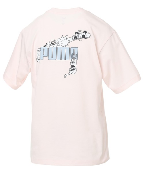 PUMA（プーマ）の「【別注】プーマ PUMA ANIMAL GRAPHIC TEE 限定コラボ（Tシャツ/カットソー・レディース・ピンク/ホワイト/グレー・S/M/L/XL）」の12枚目の写真